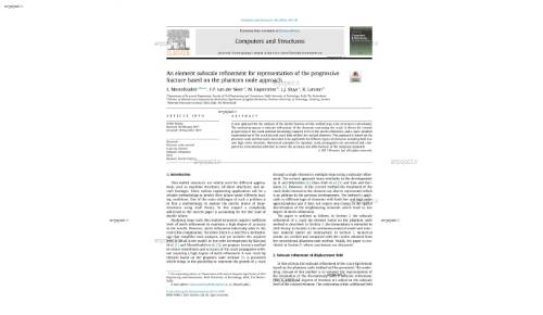 An element subscale refinement for representation of the progressive fracture based on the phantom node approach